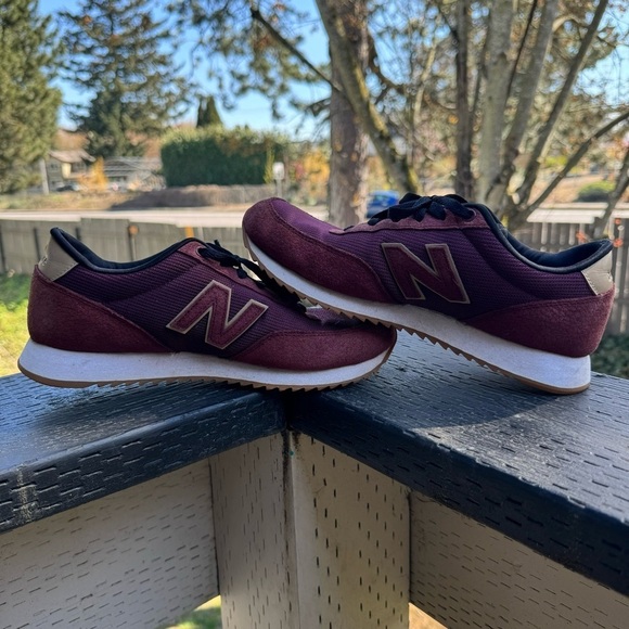 New Balance Men’s Burgandy Wine Suede 501 Shoes Size 8 - Picture 6 of 8